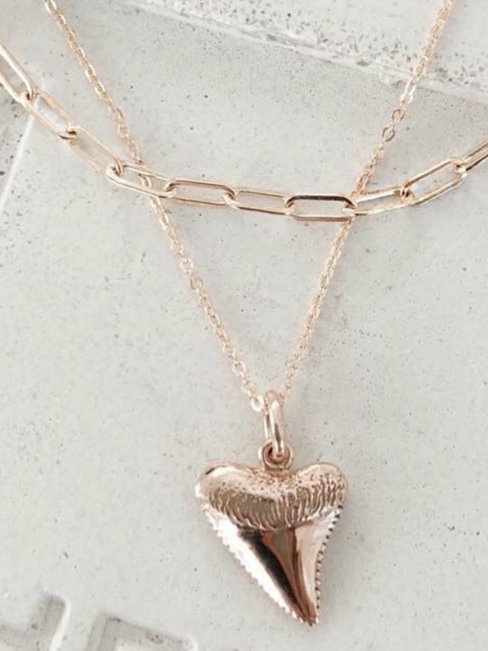 Gold Shark Tooth Necklace